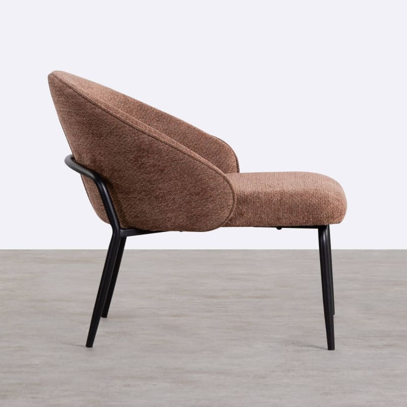 Fauteuil en tissu et métal