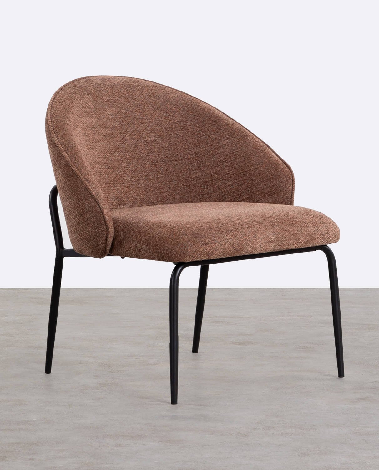 Fauteuil en tissu et métal